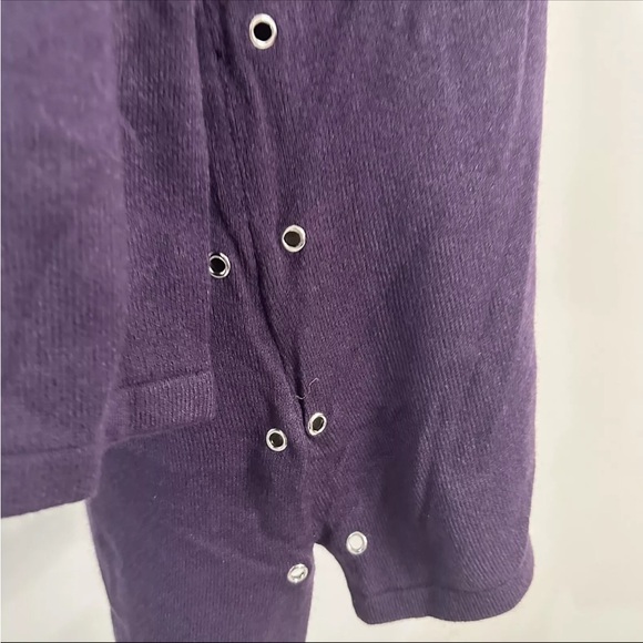 New York Company Sweater 3/4 Sleeve Crew Neck Knit Grommet Side - Picture 6 of 7